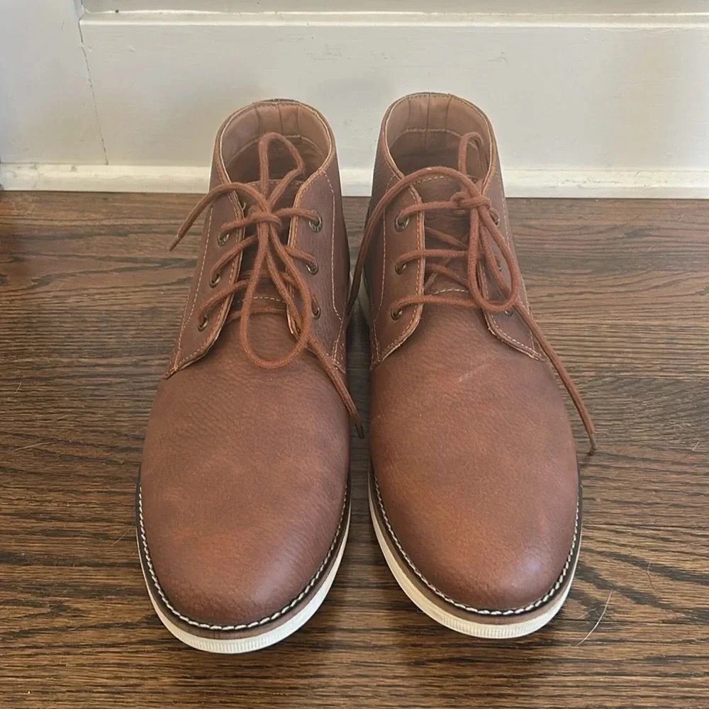 Bass Benson Chukka Boot Leather Shoe Size 11 brown lace up